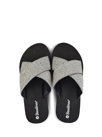 Brasileras Slippers zwart/wit/meerkleurig