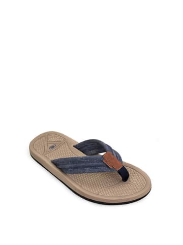 Brasileras Zehentrenner in Beige/ Blau