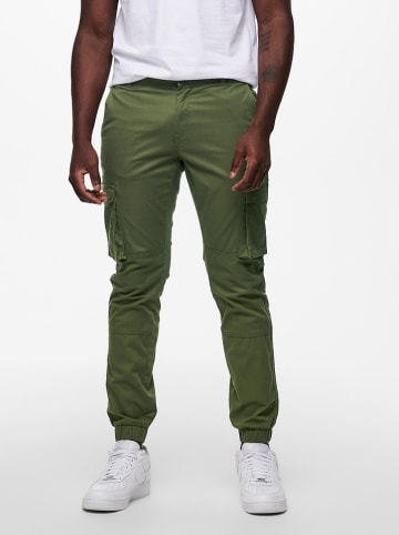 ONLY & SONS Cargohose "Cam" in Oliv