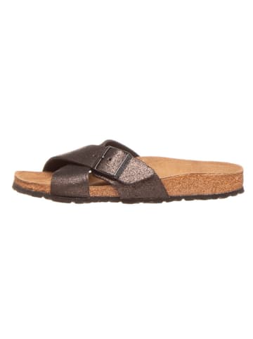 Birkenstock Skórzane klapki "Siena" w kolorze czarnym