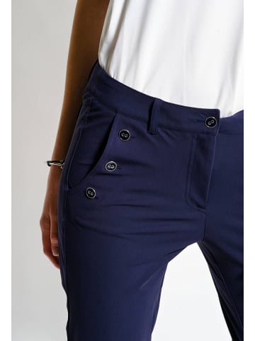 Indies Spodnie "Capri" w kolorze granatowym