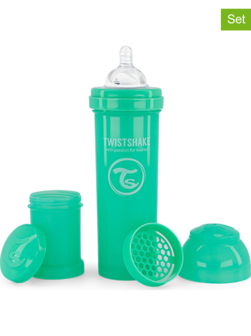 Twistshake 4-delige babyflessenset groen - 330 ml