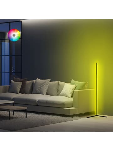 Opviq Lampa stojąca LED w kolorze czarnym ze wzorem - wys. 120 cm