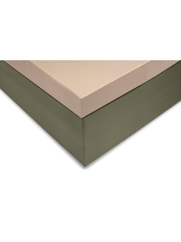 Zo!Home Satin-Topper-Spannbettlaken "Satinado" in Beige