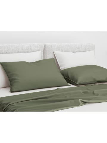 Zo!Home 2-delige set: satijnen kussenslopen "Satinado" groen