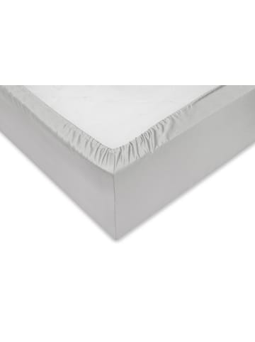 Zo!Home Satin-Topper-Spannbettlaken "Satinado" in Hellgrau