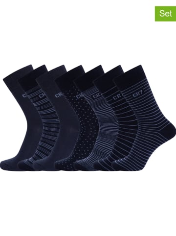 CR7 Skarpety (7 par) w kolorze granatowym