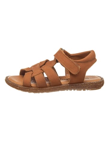 kmins Leren sandalen camel
