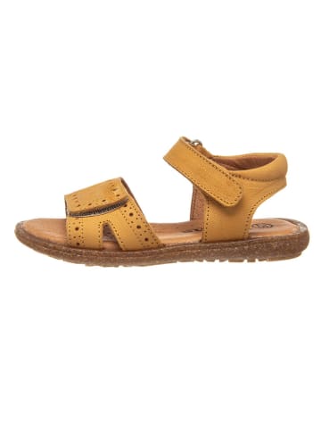 kmins Leder-Sandalen in Senf