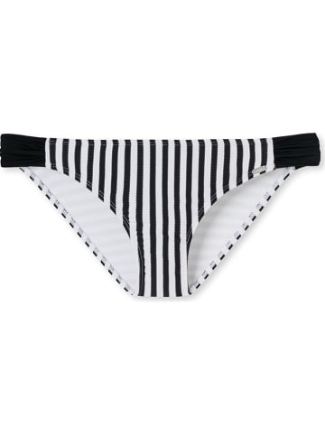 Schiesser Bikini-Hose in Weiß/ Dunkelblau