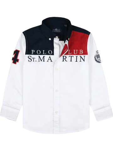 POLO CLUB St. MARTIN Blouse wit/donkerblauw/rood