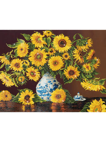 DIAMOND DOTZ Diamond Painting "Sunflowers in a china vase - Diamond Dotz" - vanaf 8 jaar