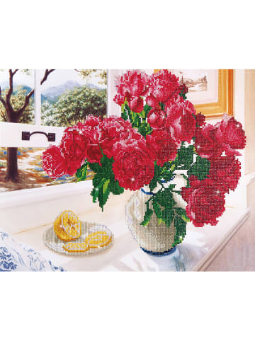 DIAMOND DOTZ Zestaw kreatywny "Roses by the Window - Diamond Dotz" - 8+
