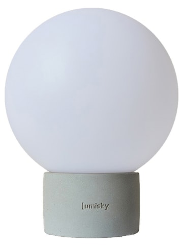 lumisky Ledbuitenlamp "Terre" wit/grijs - (H)25 x Ø 20 cm