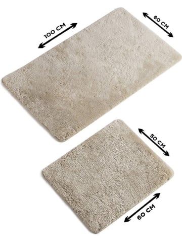 Colourful Cotton 2er-Set: Badvorleger in Beige