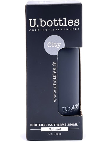 U.bottles Edelstahl-Isolierflasche in Schwarz - 350 ml