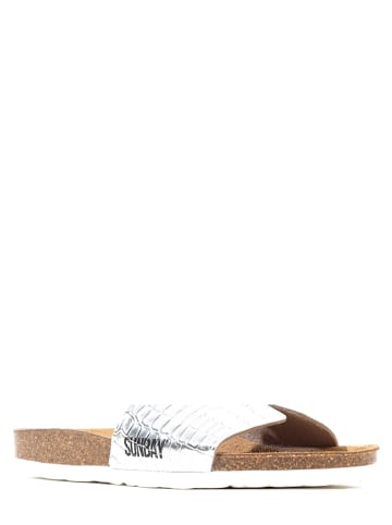 Sunbay Slippers "Djeelia" zilverkleurig