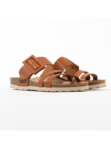 Sunbay Pantoletten "Laredo" in Cognac