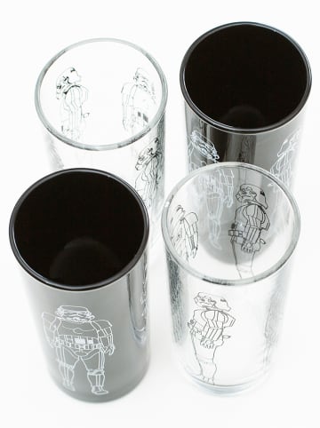 Thumbs Up 4-delige set: glazen "Stormtrooper" zwart/transparant - 300 ml