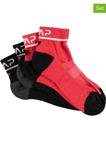 CMP Skarpety (2 pary) w kolorze czerwono-czarnym do biegania