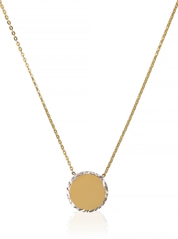 OR ÉCLAT Gouden ketting "rond précieux" met sierelement - (L)42 cm