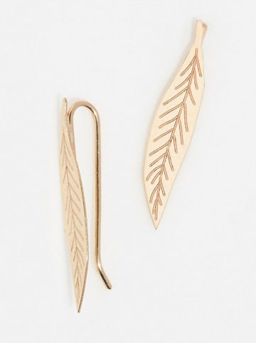 L instant d Or Gouden oorstekers "Gold leaf"