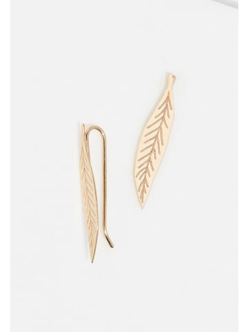 L instant d Or Gouden oorstekers "Gold leaf"