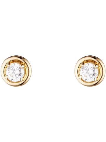 L'OR by Diamanta Gouden oorstekers "Precious" met edelstenen