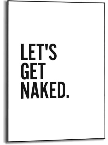 Orangewallz Druk artystyczny "Let's Get Naked Power Words" w ramce - 50 x 70 cm
