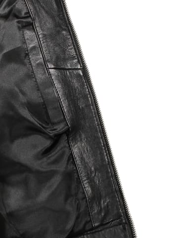 Buffalo Lederjacke in Schwarz
