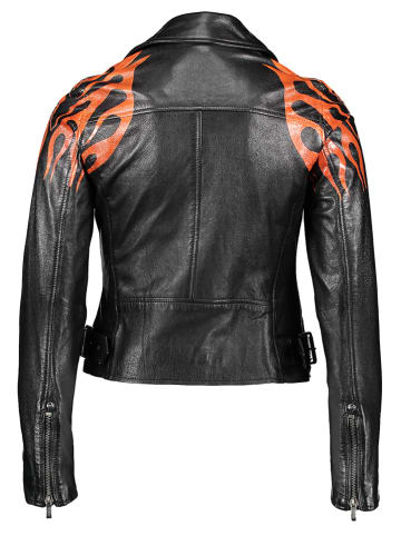 Buffalo Lederjacke in Schwarz