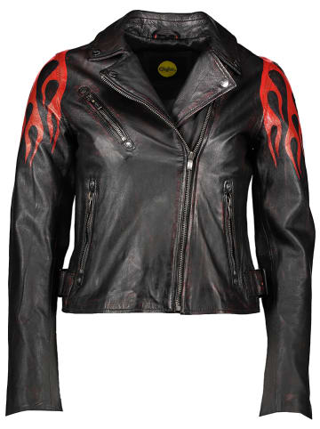 Buffalo Lederjacke in Schwarz