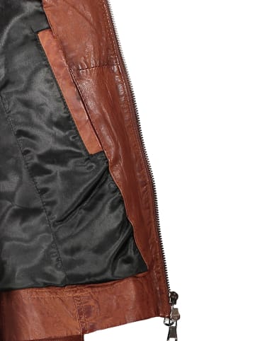 7eleven Lederjacke "Rini" in Cognac
