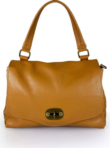 ORE10 Leren handtas "Mandarino" lichtbruin - (B)29 x (H)22 x (D)8 cm
