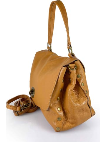 ORE10 Leren handtas "Mandarino" lichtbruin - (B)29 x (H)22 x (D)8 cm