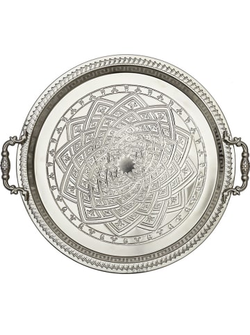 Ethnical Life Servierplatte in Silber - Ø 42 cm - (Überraschungsprodukt)