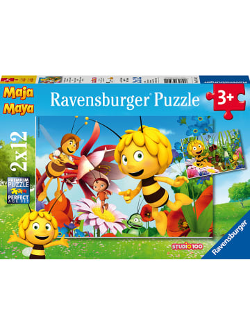 Ravensburger 12-częściowe puzzle (2 szt.) "Maya the Bee on a flower meadow" - 3+