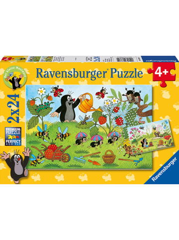 Ravensburger 2x 24-delige puzzel "De mol in de tuin" - vanaf 4 jaar