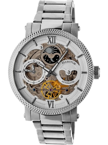 Heritor Zegarek automatyczny "Aries" w kolorze srebrno-białym