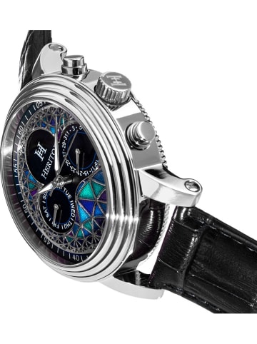Heritor Automatikuhr "Legacy" in Schwarz/ Silber