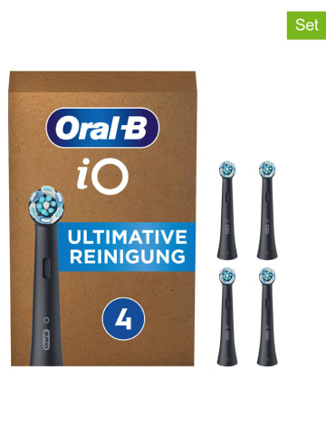 Oral-B 4-delige set: opzetborstels "Oral B iO" zwart