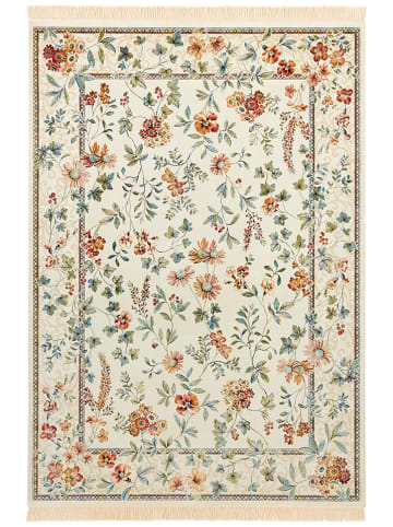Nouristan Webteppich "Oriental Flowers - Samt" in Creme