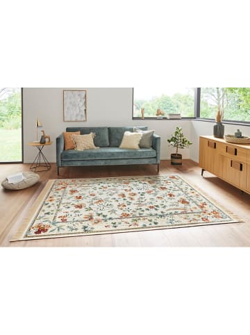 Nouristan Webteppich "Oriental Flowers - Samt" in Creme