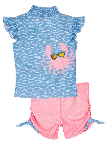 Playshoes - test 2-delige zwemoutfit "Kreeft" lichtblauw/lichtroze