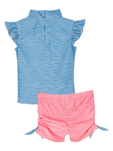 Playshoes - test 2-delige zwemoutfit "Kreeft" lichtblauw/lichtroze