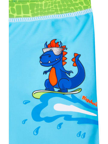 Playshoes Badehose "Dino" in Türkis/ Grün