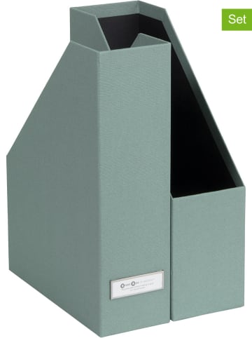 BigsoBox Segregatory (2 szt.) "Viola" w kolorze zielonym