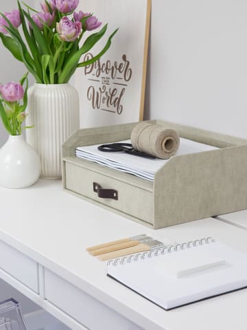 BigsoBox Organizer "Walter" w kolorze beżowym na dokumenty - 33,5 x 13 x 25,5 cm