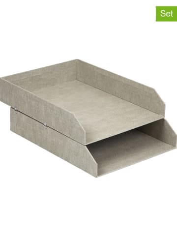 BigsoBox 2-delige set: documenthouders "Hakan" beige - (B)23 x (H)6 x (D)31 cm