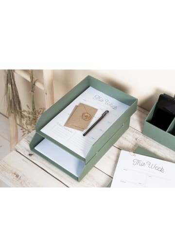 BigsoBox Organizery (2 szt.) "Hakan" w kolorze zielonym na dokumenty - 23 x 6 x 31 cm